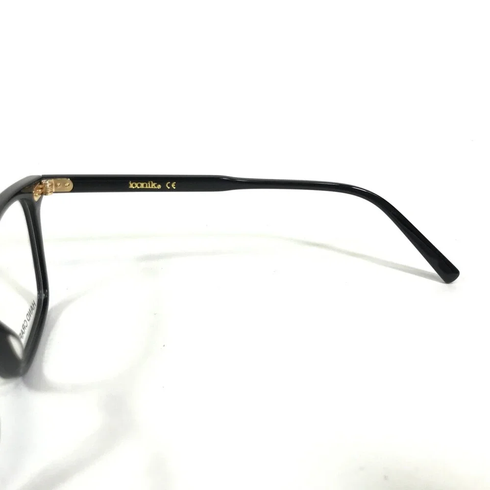 Iconik Eyeglasses Frames SIRREL C1 Black Square Full Rim Horn Rim 52-19-145